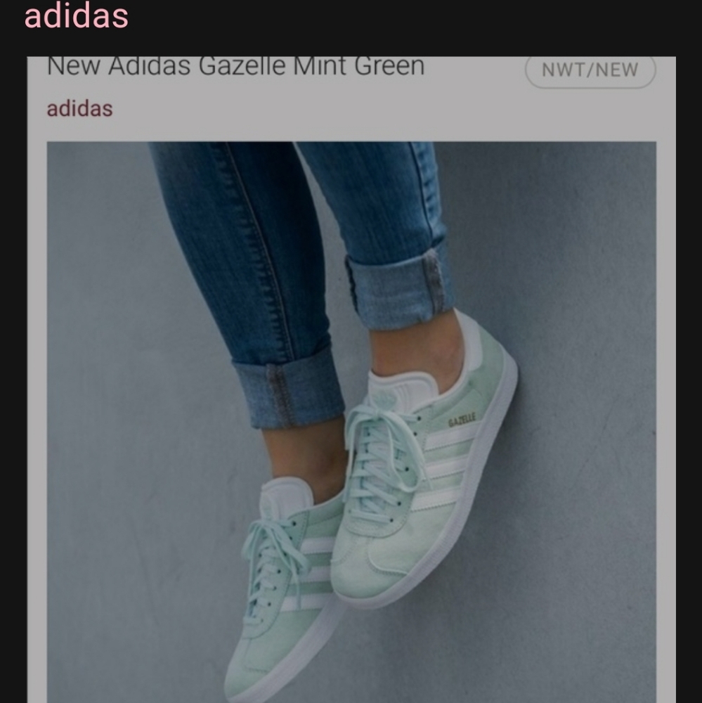 Women's Adidas Gazelle mint green